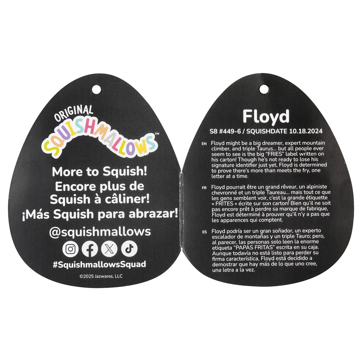 8-Inch Select Series Floyd the Fries with Letters Falling Off