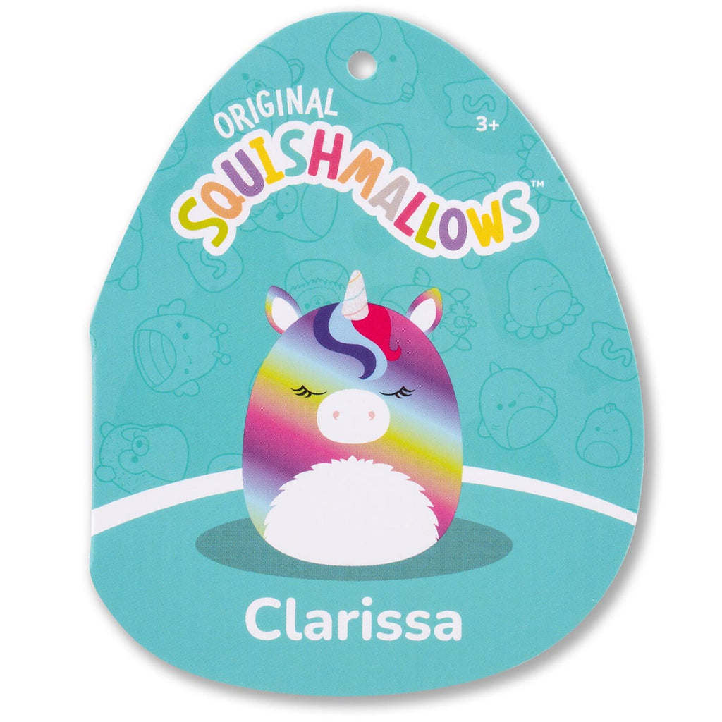 8-Inch Clarissa the Rainbow Unicorn with Fuzzy Belly