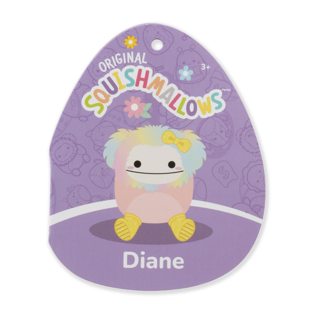 Diane the Peach Bigfoot with Yellow Rain Boots