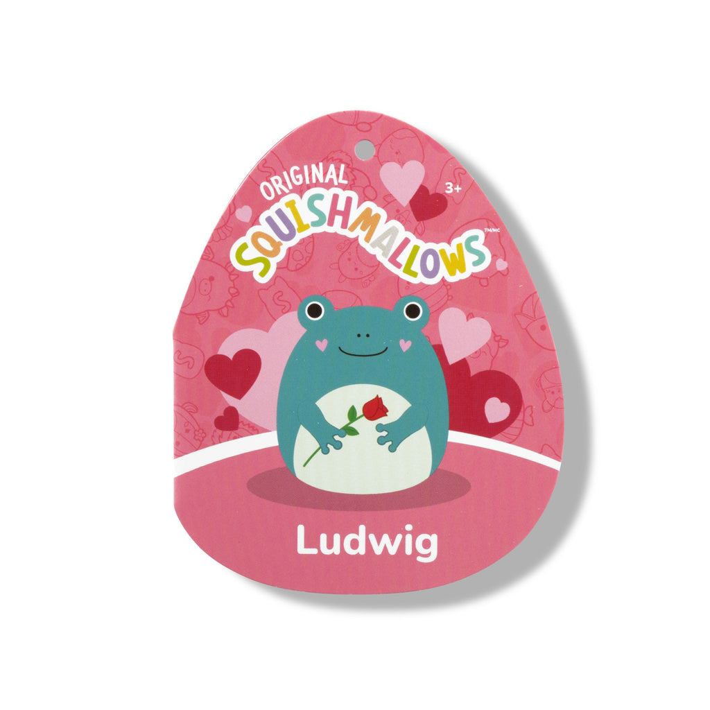 12-Inch Ludwig the Teal Frog Holding Rose