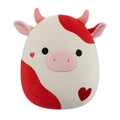 12-Inch Idris the Red and Off-White Cow