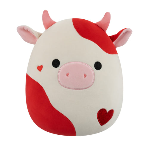 12-Inch Idris the Red and Off-White Cow