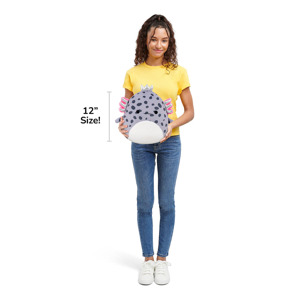 12-Inch Avana the Spotted Axolotl with Silver Crown